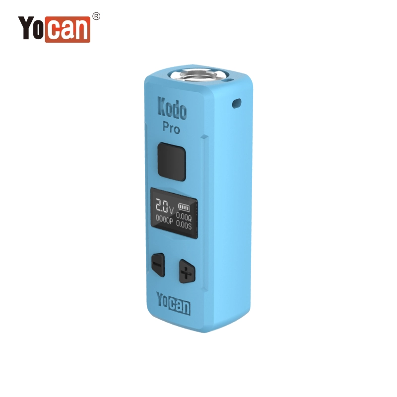 Yocan Kodo Pro Battery Mod 400mAh E Cigarette Batteries Preheat Adjustable Voltage Vape Pen For 510 Carts Oil Cartridges OLED Screen 6 Colors 20pcs/Box