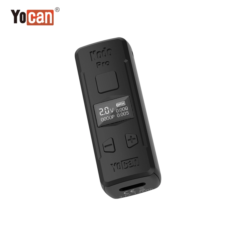 Yocan Kodo Pro Battery Mod 400mAh E Cigarette Batteries Preheat Adjustable Voltage Vape Pen For 510 Carts Oil Cartridges OLED Screen 6 Colors 20pcs/Box