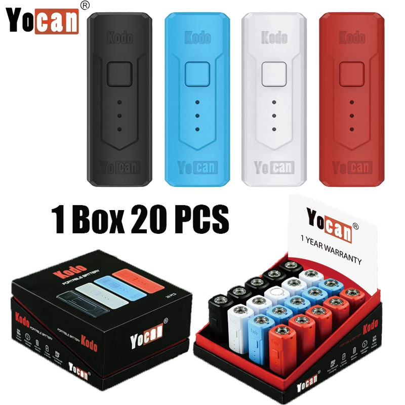 Yocan Kodo Battery 400mAh 20pcs/Box Preheat Mod 510 Threading Adjustable Voltage Batterries Vape Cig Pen Vaporizer Atomizer