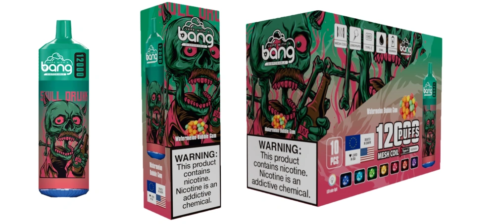 Bang 12000 Puffs Disposable E Cigarettes Vape Puff 12k 0% 2% 3% 5% 20ml Prefilled Pod Mesh Coil 650mah Rechargeable Battery Pen Vaper Device