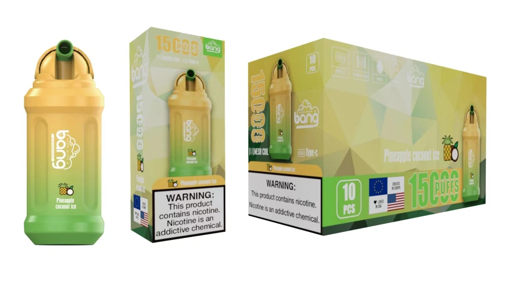 Bang 15000 Puffs Vape Disposable E Cigarettes Puff 15k 0% 2% 3% 5% 23ml Prefilled Pod Mesh Coil 650mah Rechargeable Battery Vaper Pen
