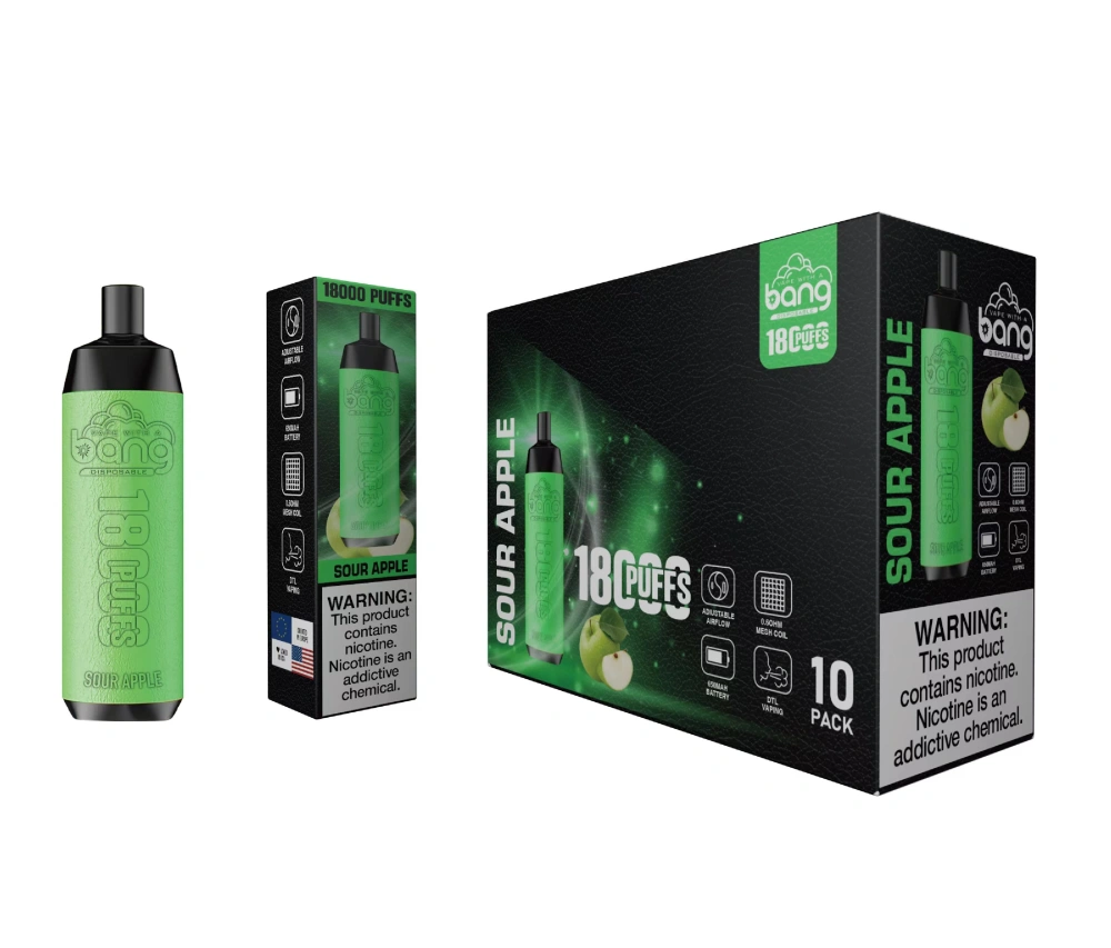 Bang 18000 Puffs Disposable Vape Electronic Cigarettes Puff 18k 0% 2% 3% 5% 25ml Prefilled Pod 0.6ohm Mesh Coil 650mah Rechargeable Adjustable Airflow Pen