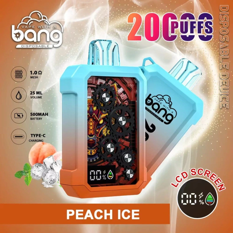 Puff 20k Bang 20000 Puffs LCD Screen Vape Disposable E Cigarettes 0% 2% 3% 5% 25ml Prefilled Pod 500mah Rechargeable Battery Pen Digital Display Device