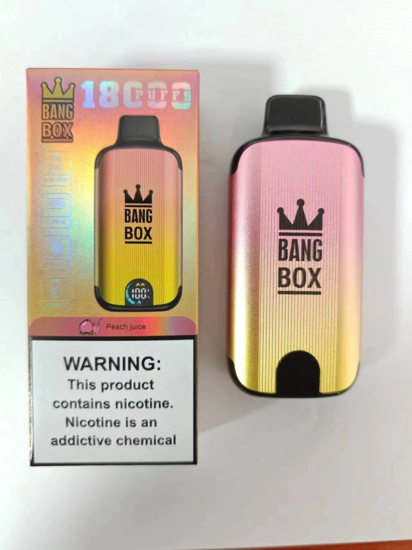 Bang Box 18000 Puffs Smart Screen Disposable Vape E Cigarettes 0% 2% 3% 5% Puff 18k 26ml Prefilled Pod Dual Mesh 850mah Rechargeable Battery Vapers Pen