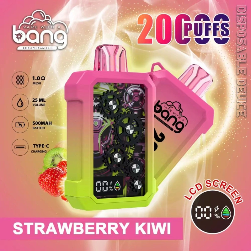 Puff 20k Bang 20000 Puffs LCD Screen Vape Disposable E Cigarettes 0% 2% 3% 5% 25ml Prefilled Pod 500mah Rechargeable Battery Pen Digital Display Device