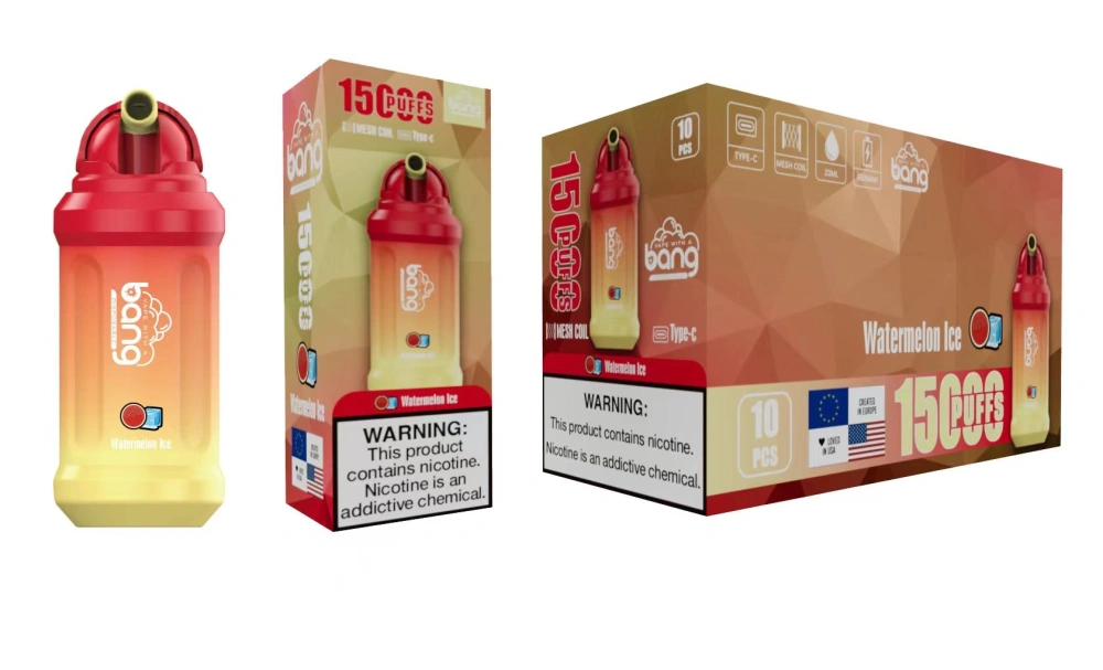 Bang 15000 Puffs Vape Disposable E Cigarettes Puff 15k 0% 2% 3% 5% 23ml Prefilled Pod Mesh Coil 650mah Rechargeable Battery Vaper Pen