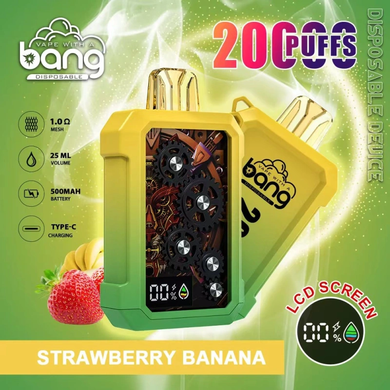 Puff 20k Bang 20000 Puffs LCD Screen Vape Disposable E Cigarettes 0% 2% 3% 5% 25ml Prefilled Pod 500mah Rechargeable Battery Pen Digital Display Device