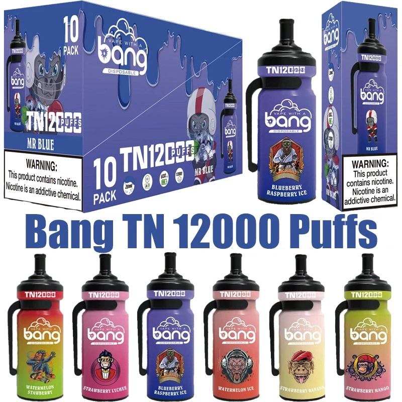 Bang TN 12000 Puffs Disposable Electronic Cigarettes Vape Puff 12k 0% 2% 3% 5% 20ml Prefilled Pod Mesh Coil 600mah Rechargeable Pen