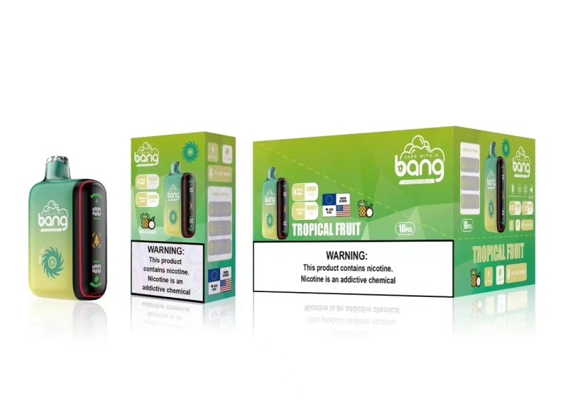 Bang 9000-18000 Puffs Disposable Vape Electronic Cigarettes Puff 9k 18k 28ml Dual Mesh 650mAh Rechargeable Intelligent Power Display Two Modes Pen
