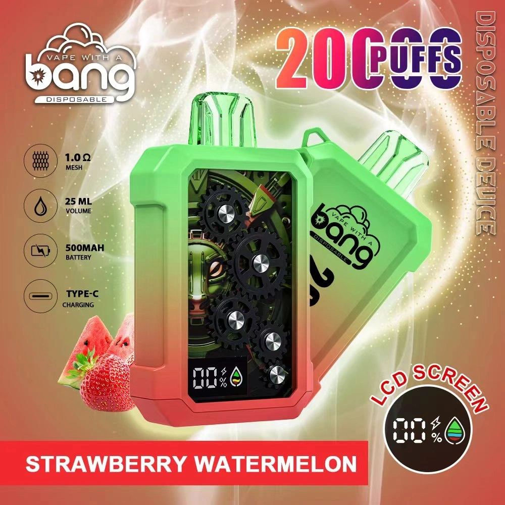 Puff 20k Bang 20000 Puffs LCD Screen Vape Disposable E Cigarettes 0% 2% 3% 5% 25ml Prefilled Pod 500mah Rechargeable Battery Pen Digital Display Device
