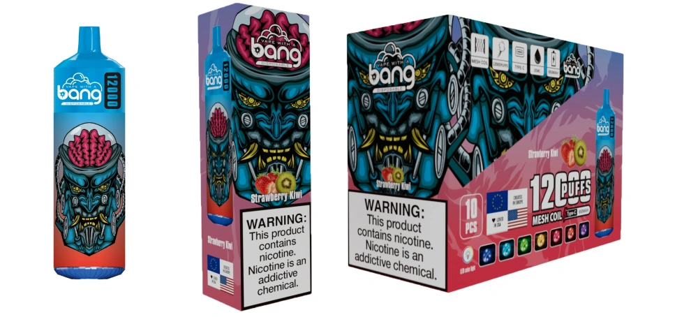 Bang 12000 Puffs Disposable E Cigarettes Vape Puff 12k 0% 2% 3% 5% 20ml Prefilled Pod Mesh Coil 650mah Rechargeable Battery Pen Vaper Device