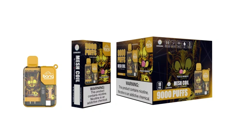 Bang 9000 Puffs Disposable Vape Electronic Cigarettes Puff 9k 0% 2% 3% 5% 16ml Prefilled Pod Mesh Coil 550mah Rechargeable Battery Pen