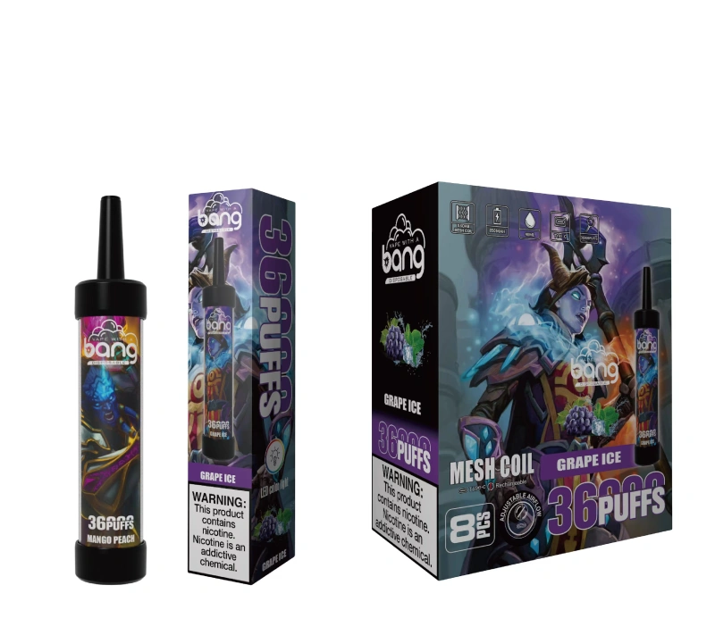 Puff 36K Bang 36000 Puffs Vapes Disposable E Cigarettes 0% 2% 3% 5% 40ml Prefilled Pod 0.6 ohm Mesh Coil 650mah Rechargeable Adjustable Airflow Pen