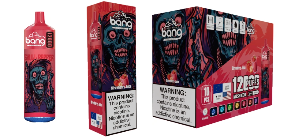 Bang 12000 Puffs Disposable E Cigarettes Vape Puff 12k 0% 2% 3% 5% 20ml Prefilled Pod Mesh Coil 650mah Rechargeable Battery Pen Vaper Device