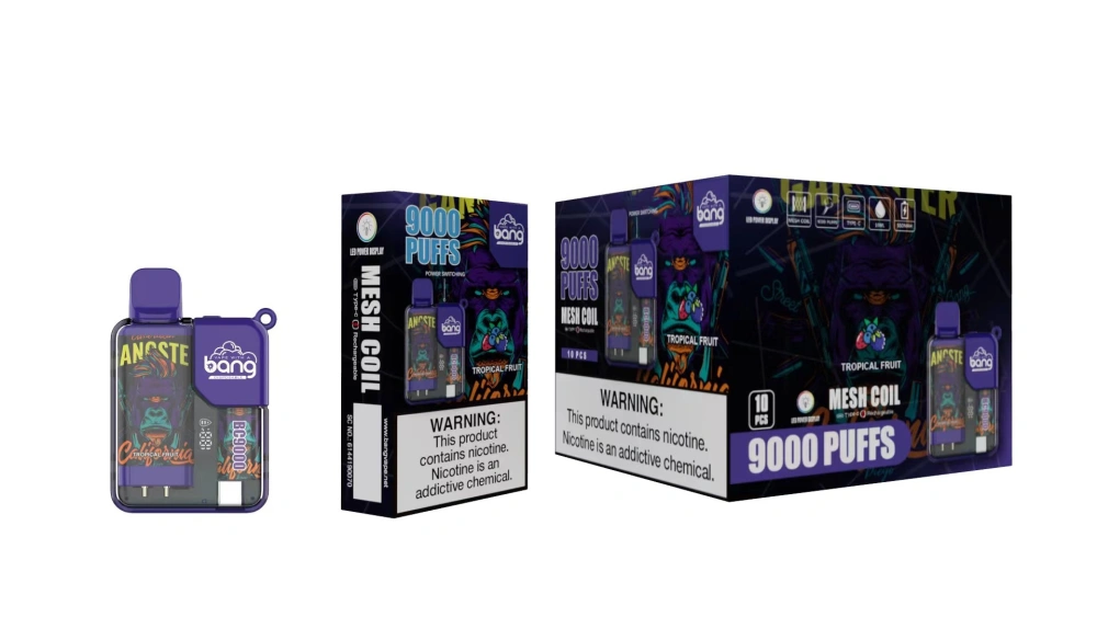 Bang 9000 Puffs Disposable Vape Electronic Cigarettes Puff 9k 0% 2% 3% 5% 16ml Prefilled Pod Mesh Coil 550mah Rechargeable Battery Pen