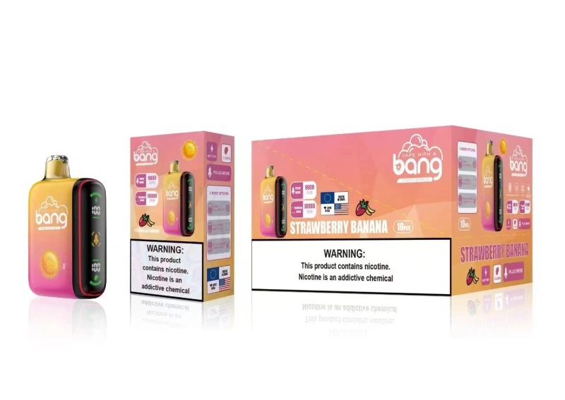 Bang 9000-18000 Puffs Disposable Vape Electronic Cigarettes Puff 9k 18k 28ml Dual Mesh 650mAh Rechargeable Intelligent Power Display Two Modes Pen