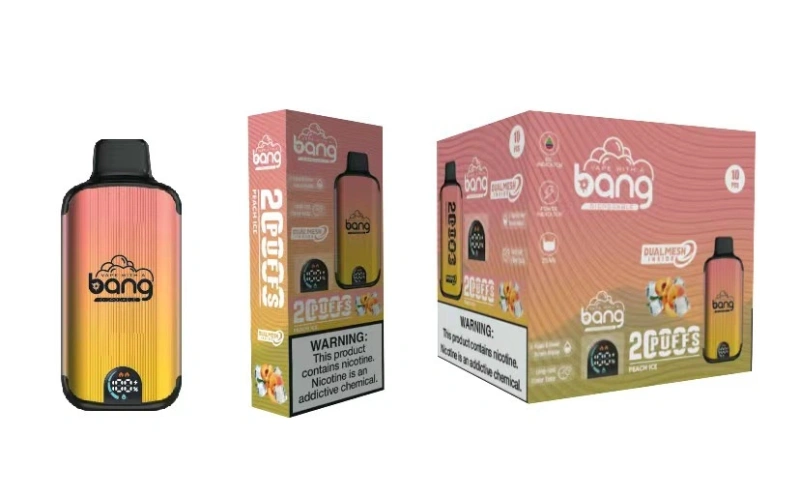 Bang 20000 Puffs Smart Screen Disposable Electronic Cigarettes Vape Puff 20k 0% 2% 3% 5% 20ml Prefilled Pod Mesh Coil 650mah Rechargeable Battery Pen