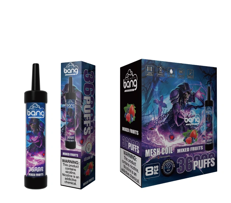 Puff 36K Bang 36000 Puffs Vapes Disposable E Cigarettes 0% 2% 3% 5% 40ml Prefilled Pod 0.6 ohm Mesh Coil 650mah Rechargeable Adjustable Airflow Pen