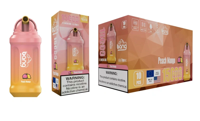 Bang 15000 Puffs Vape Disposable E Cigarettes Puff 15k 0% 2% 3% 5% 23ml Prefilled Pod Mesh Coil 650mah Rechargeable Battery Vaper Pen