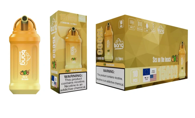 Bang 15000 Puffs Vape Disposable E Cigarettes Puff 15k 0% 2% 3% 5% 23ml Prefilled Pod Mesh Coil 650mah Rechargeable Battery Vaper Pen