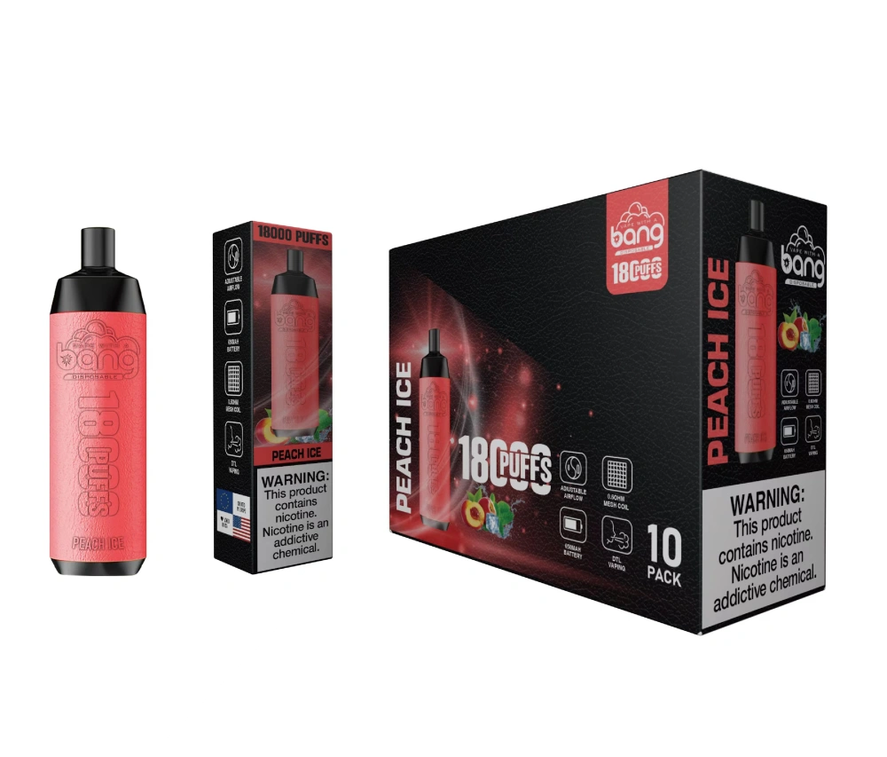 Bang 18000 Puffs Disposable Vape Electronic Cigarettes Puff 18k 0% 2% 3% 5% 25ml Prefilled Pod 0.6ohm Mesh Coil 650mah Rechargeable Adjustable Airflow Pen