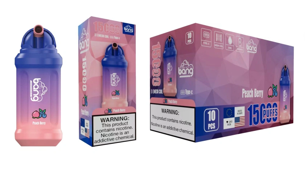 Bang 15000 Puffs Vape Disposable E Cigarettes Puff 15k 0% 2% 3% 5% 23ml Prefilled Pod Mesh Coil 650mah Rechargeable Battery Vaper Pen