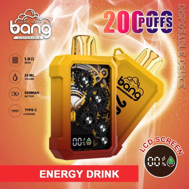 Puff 20k Bang 20000 Puffs LCD Screen Vape Disposable E Cigarettes 0% 2% 3% 5% 25ml Prefilled Pod 500mah Rechargeable Battery Pen Digital Display Device