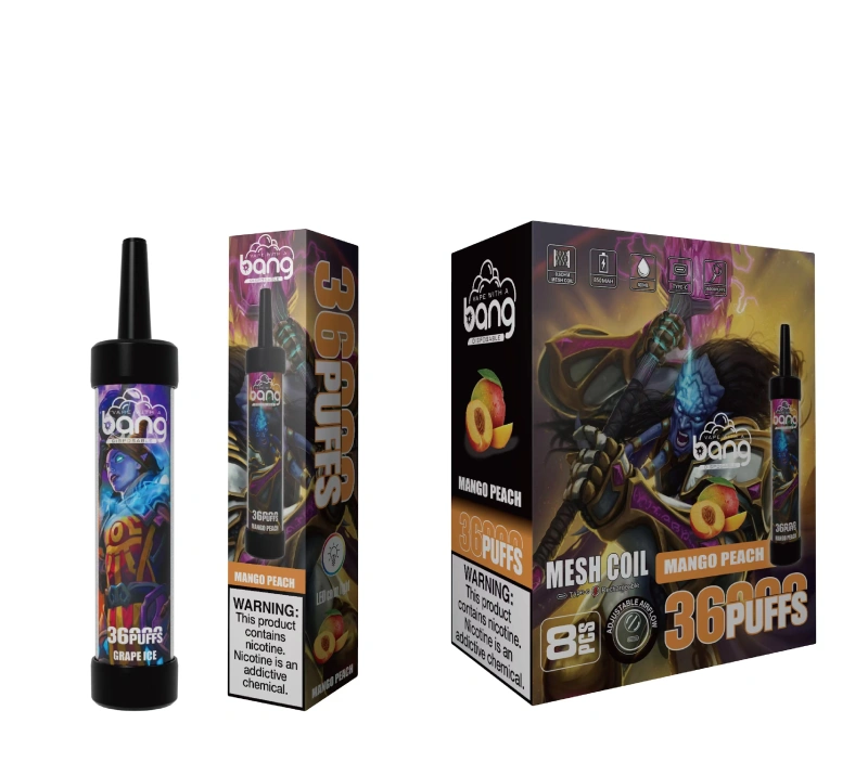 Puff 36K Bang 36000 Puffs Vapes Disposable E Cigarettes 0% 2% 3% 5% 40ml Prefilled Pod 0.6 ohm Mesh Coil 650mah Rechargeable Adjustable Airflow Pen