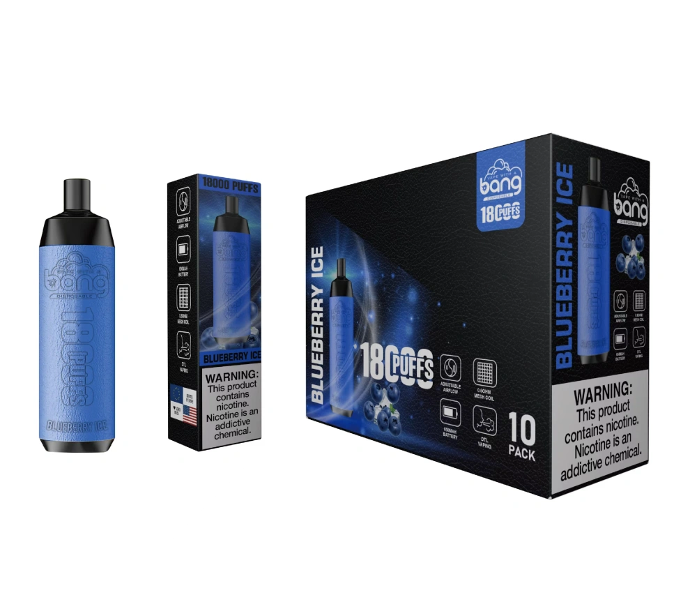 Bang 18000 Puffs Disposable Vape Electronic Cigarettes Puff 18k 0% 2% 3% 5% 25ml Prefilled Pod 0.6ohm Mesh Coil 650mah Rechargeable Adjustable Airflow Pen