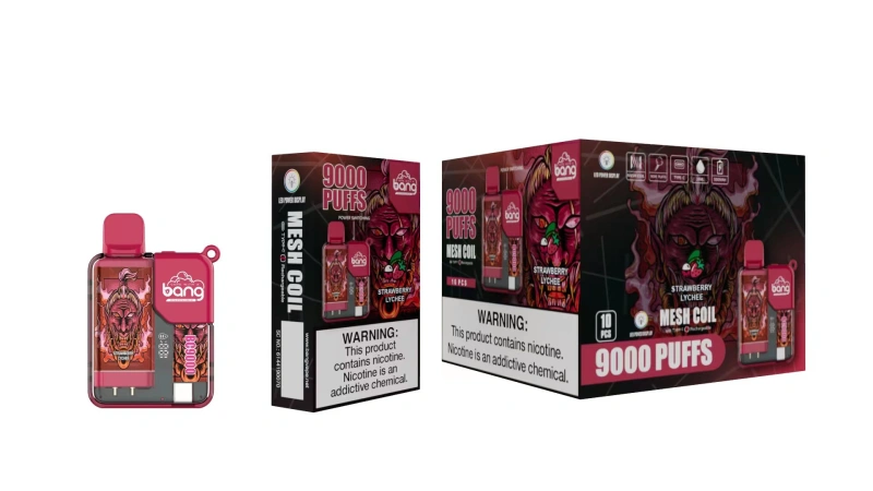 Bang 9000 Puffs Disposable Vape Electronic Cigarettes Puff 9k 0% 2% 3% 5% 16ml Prefilled Pod Mesh Coil 550mah Rechargeable Battery Pen