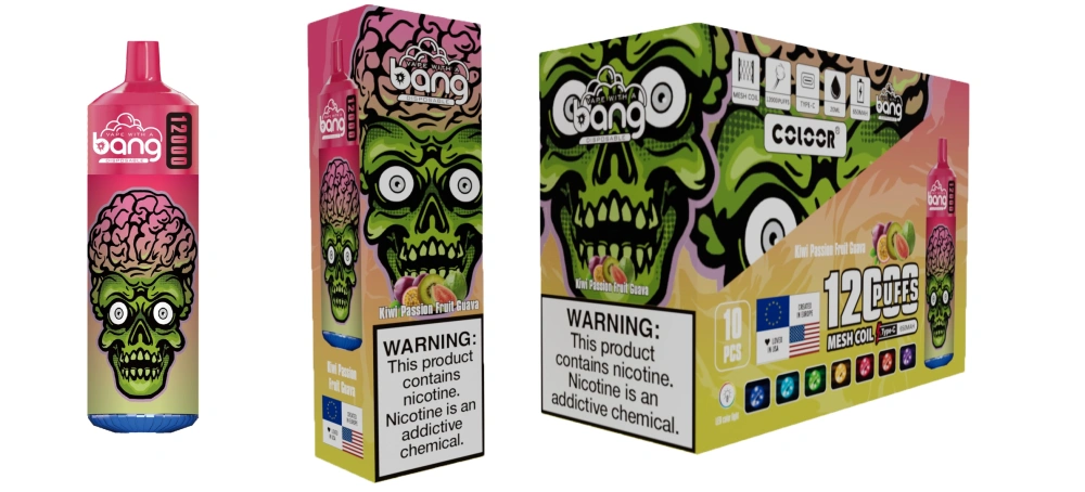 Bang 12000 Puffs Disposable E Cigarettes Vape Puff 12k 0% 2% 3% 5% 20ml Prefilled Pod Mesh Coil 650mah Rechargeable Battery Pen Vaper Device