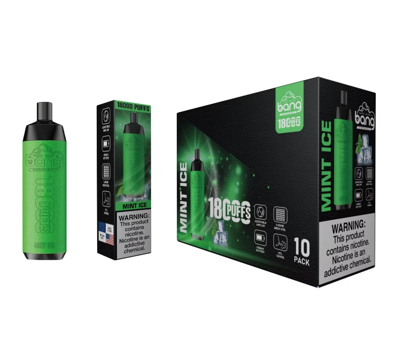 Bang 18000 Puffs Disposable Vape Electronic Cigarettes Puff 18k 0% 2% 3% 5% 25ml Prefilled Pod 0.6ohm Mesh Coil 650mah Rechargeable Adjustable Airflow Pen