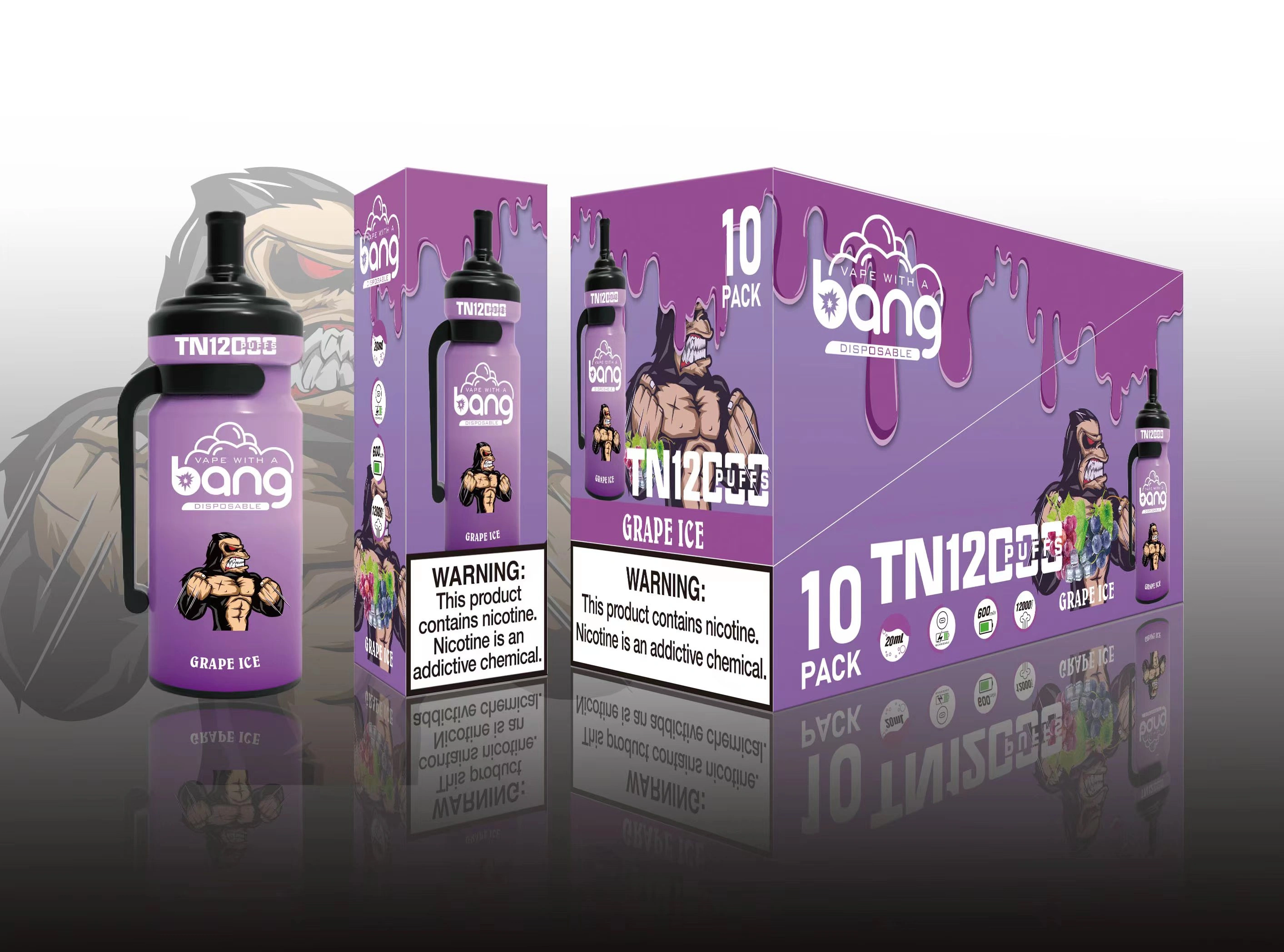 Bang TN 12000 Puffs Disposable Electronic Cigarettes Vape Puff 12k  Prefilled Pod