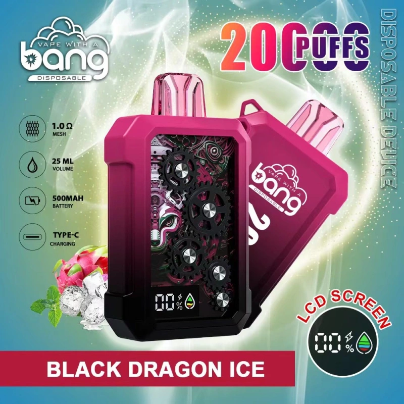 Puff 20k Bang 20000 Puffs LCD Screen Vape Disposable E Cigarettes 0% 2% 3% 5% 25ml Prefilled Pod 500mah Rechargeable Battery Pen Digital Display Device