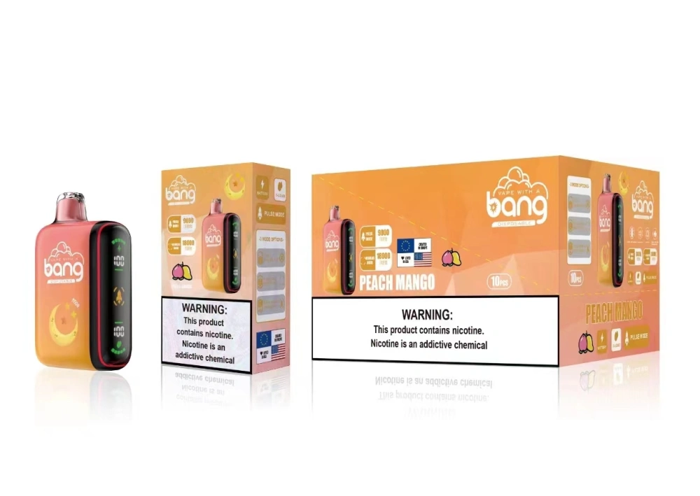 Bang 9000-18000 Puffs Disposable Vape Electronic Cigarettes Puff 9k 18k 28ml Dual Mesh 650mAh Rechargeable Intelligent Power Display Two Modes Pen
