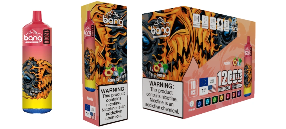 Bang 12000 Puffs Disposable E Cigarettes Vape Puff 12k 0% 2% 3% 5% 20ml Prefilled Pod Mesh Coil 650mah Rechargeable Battery Pen Vaper Device