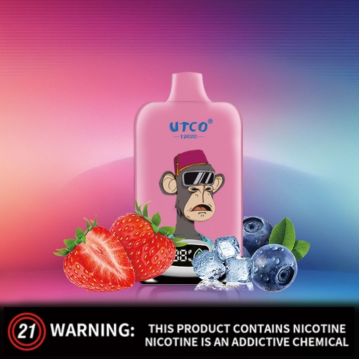 UTCO Tornado Digital Box 12000 Puffs Disposable Vape E Cigarettes Puff 12k 20ml Prefilled Pod 850mah Rechargeable Battery 20 Flavors 0% 2% 3% 5% Pen Minimum Order 100pcs