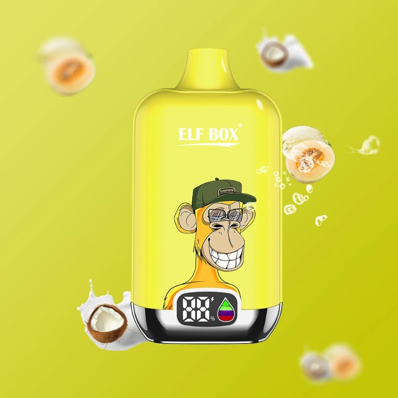 ELF BOX Digital 12000 Puffs Disposable E Cigarettes Vaper 0% 2% 3% 5% 25ml Prefilled Pod 0.8ohm Mesh Coil 500mah Rechargeable Battery Puff 12k Pen