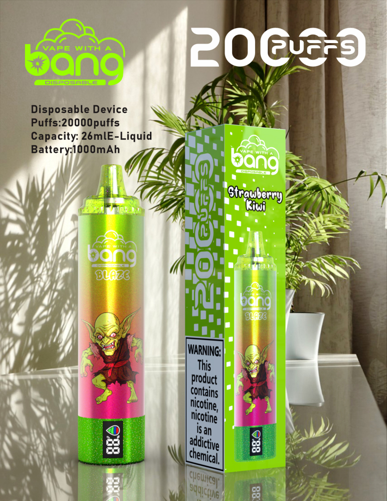 Bang Blaze 20000 Puffs Smart Screen Disposable Vape E Cigarettes Puff 20k LED Display Pod