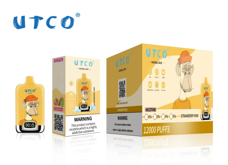 UTCO Tornado Digital Box 12000 Puffs Disposable Vape E Cigarettes Puff 12k 20ml Prefilled Pod 850mah Rechargeable Battery 20 Flavors 0% 2% 3% 5% Pen Minimum Order 100pcs