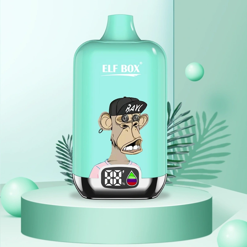ELF BOX Digital 12000 Puffs Disposable E Cigarettes Vaper 0% 2% 3% 5% 25ml Prefilled Pod 0.8ohm Mesh Coil 500mah Rechargeable Battery Puff 12k Pen