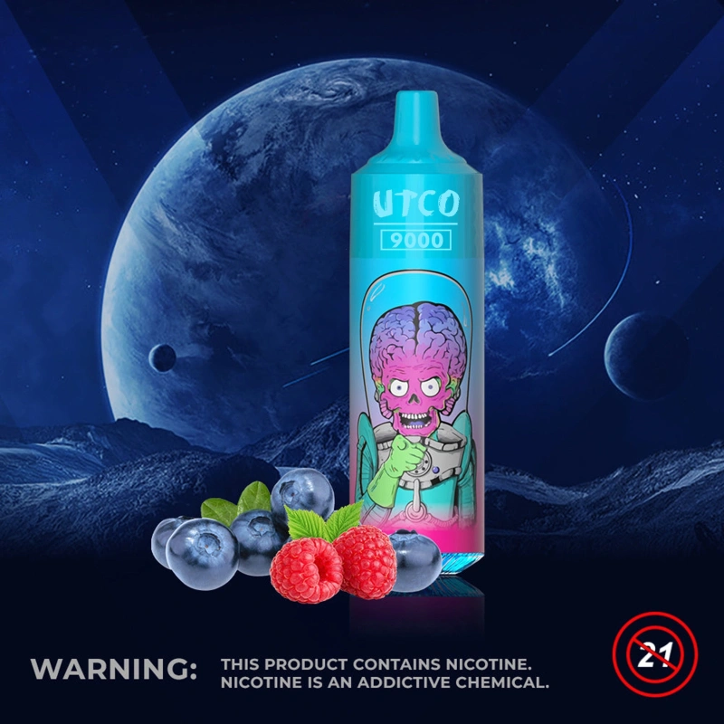 UTCO Tornado 9000 Puffs Disposable Vape Puff 9k Vaper E Cigarettes 0% 2% 3% 5% 18ml Mesh Coil Pod 850mah Rechargeable 22 Flavors Pen