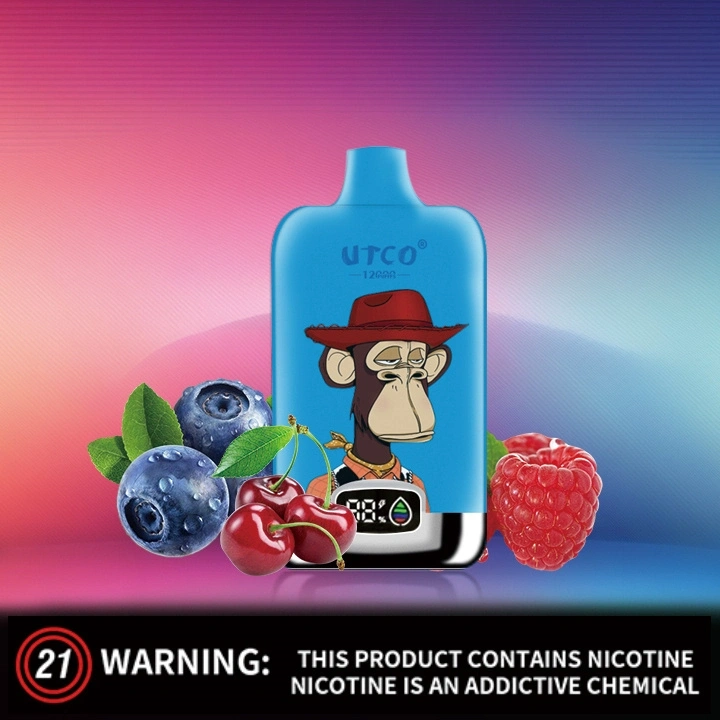 UTCO Tornado Digital Box 12000 Puffs Disposable Vape E Cigarettes Puff 12k 20ml Prefilled Pod 850mah Rechargeable Battery 20 Flavors 0% 2% 3% 5% Pen Minimum Order 100pcs