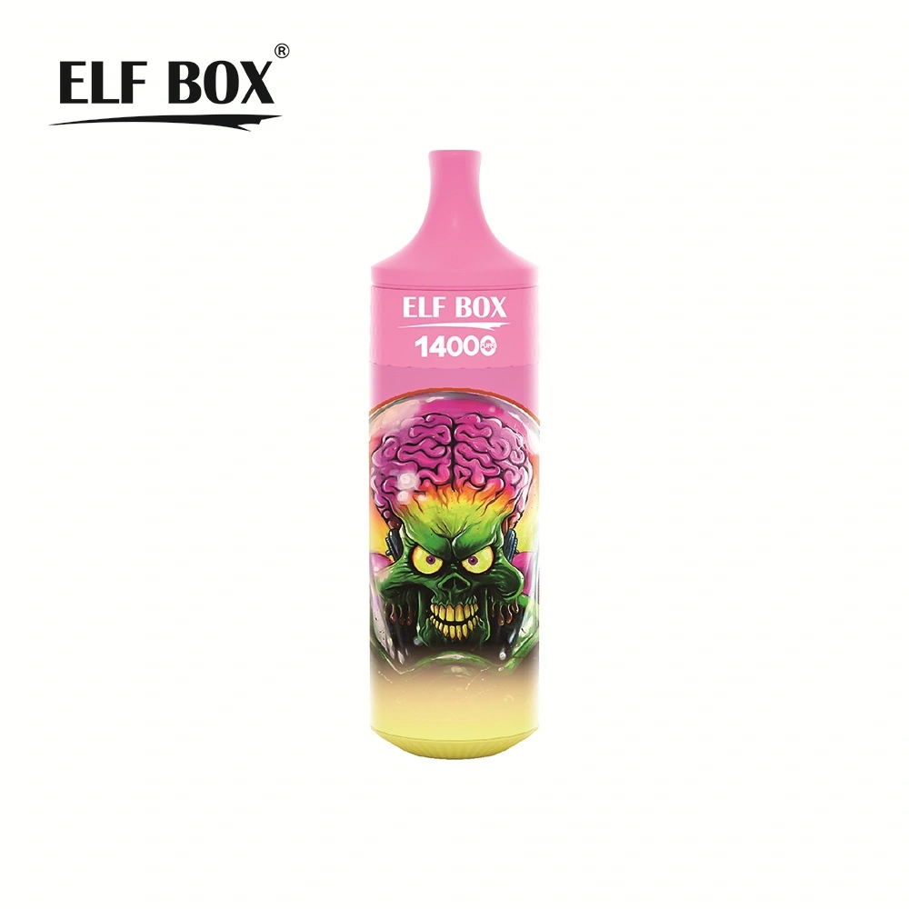 ELF BOX 14000 Puffs Disposable E Cigarettes Vape 0% 2% 3% 5% 25ml Prefilled Pod 1.0ohm Mesh Coil 600mah Rechargeable Battery Puff 14k Pen