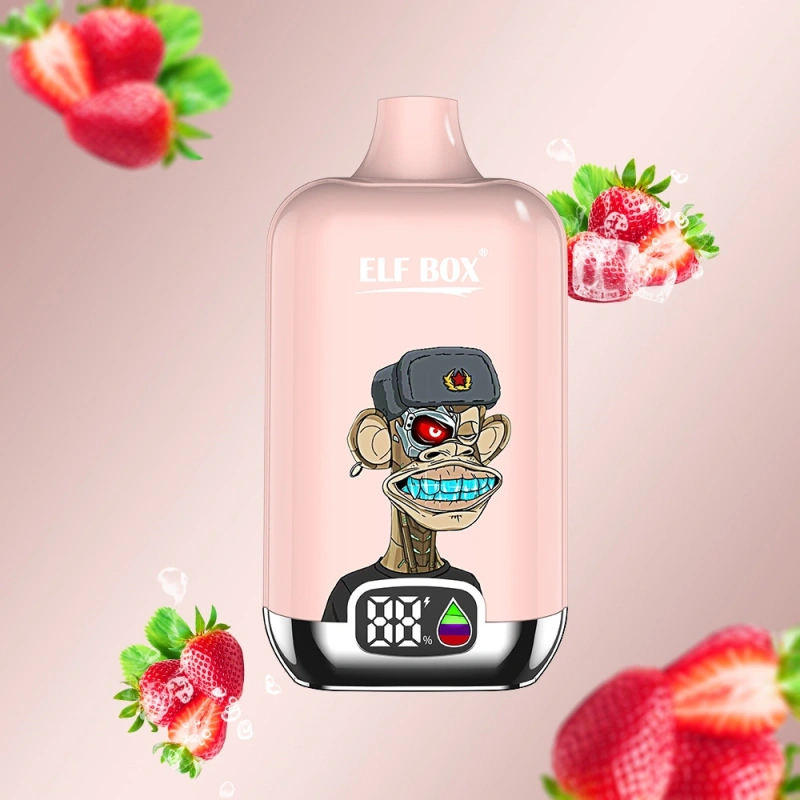 ELF BOX Digital 12000 Puffs Disposable E Cigarettes Vaper 0% 2% 3% 5% 25ml Prefilled Pod 0.8ohm Mesh Coil 500mah Rechargeable Battery Puff 12k Pen