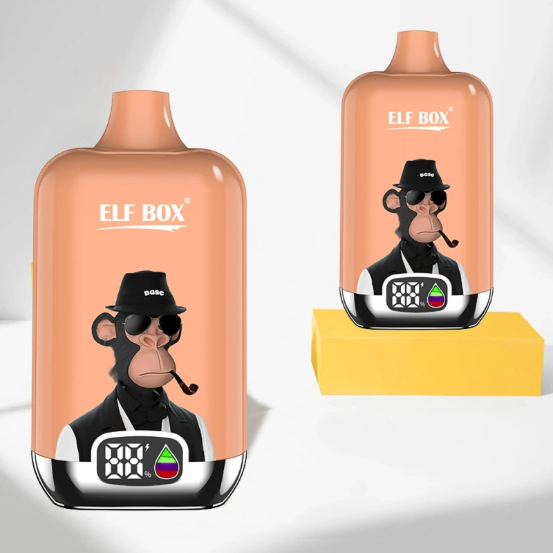 ELF BOX Digital 12000 Puffs Disposable E Cigarettes Vaper 0% 2% 3% 5% 25ml Prefilled Pod 0.8ohm Mesh Coil 500mah Rechargeable Battery Puff 12k Pen