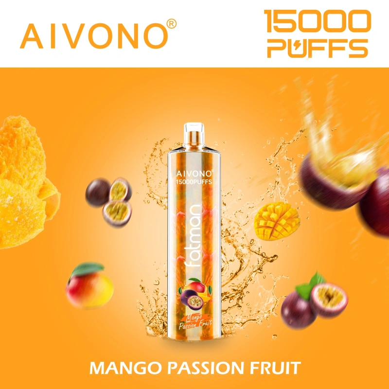 AIVONO Fatman Puff 15k 15000 Puffs Vape Disposable Electronic Cigarettes 0% 2% 3% 5% 20ml Prefilled Pod Mesh Coil 600mah Rechargeable Battery Pen