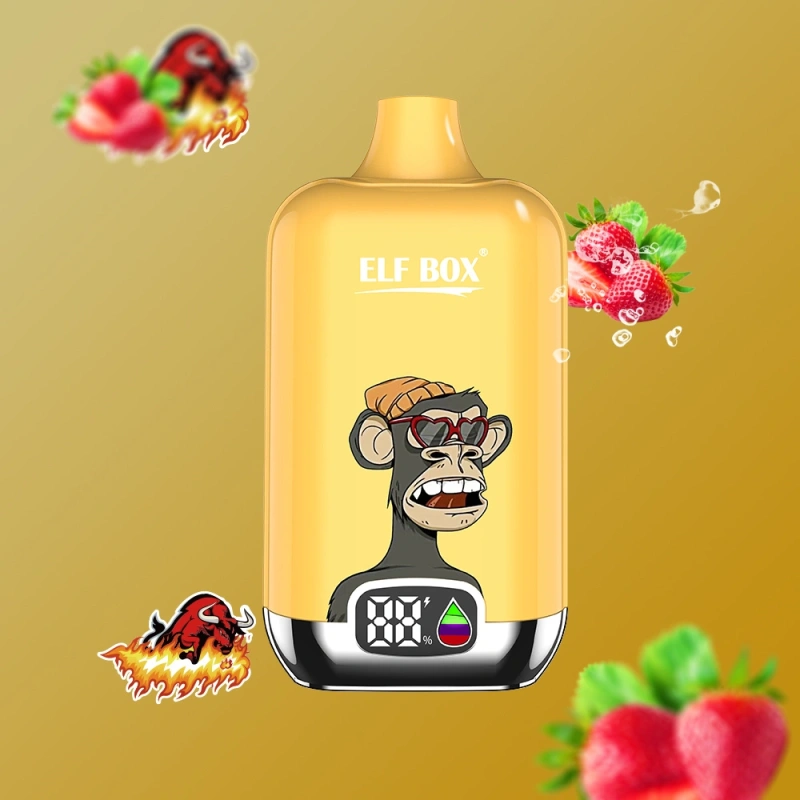 ELF BOX Digital 12000 Puffs Disposable E Cigarettes Vaper 0% 2% 3% 5% 25ml Prefilled Pod 0.8ohm Mesh Coil 500mah Rechargeable Battery Puff 12k Pen