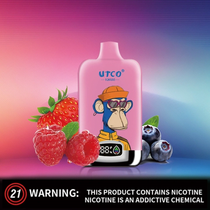UTCO Tornado Digital Box 12000 Puffs Disposable Vape E Cigarettes Puff 12k 20ml Prefilled Pod 850mah Rechargeable Battery 20 Flavors 0% 2% 3% 5% Pen