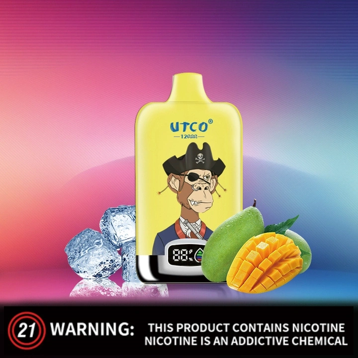 UTCO Tornado Digital Box 12000 Puffs Disposable Vape E Cigarettes Puff 12k 20ml Prefilled Pod 850mah Rechargeable Battery 20 Flavors 0% 2% 3% 5% Pen Minimum Order 100pcs